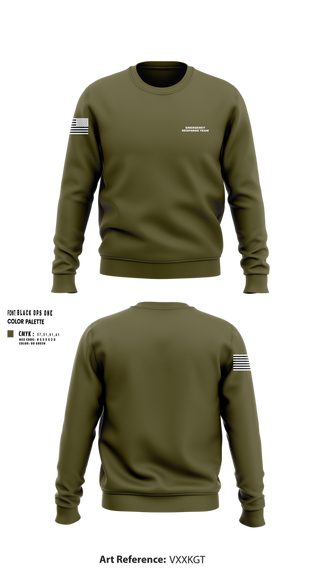 Crew Neck Sweatshirt, Emergency Response Team, , Teamtime, Team time, sublimation, custom sports apparel, team uniforms, spirit wear, spiritwear, sports uniforms, custom shirts, team store, custom team store, fundraiser sports, apparel fundraiser