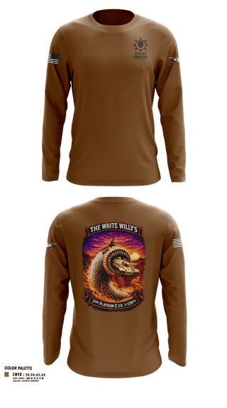 Long Sleeve Performance Shirt, C. Co. 2ND PLT, Army, Teamtime, Team time, sublimation, custom sports apparel, team uniforms, spirit wear, spiritwear, sports uniforms, custom shirts, team store, custom team store, fundraiser sports, apparel fundraiser