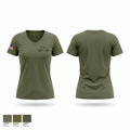 B Co 122ND ASB Women's Short Sleeve V-neck Shirt - 1