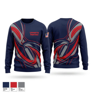 Crew Neck Sweatshirt, Lynwood Fire Deparrment, Fire Department, Teamtime, Team time, sublimation, custom sports apparel, team uniforms, spirit wear, spiritwear, sports uniforms, custom shirts, team store, custom team store, fundraiser sports, apparel fundraiser