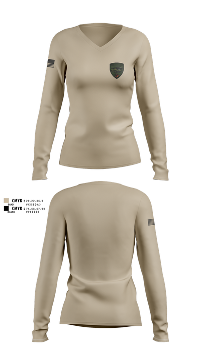 BrdSchZg 29606581 Women's Long Sleeve V-neck Shirt - 2