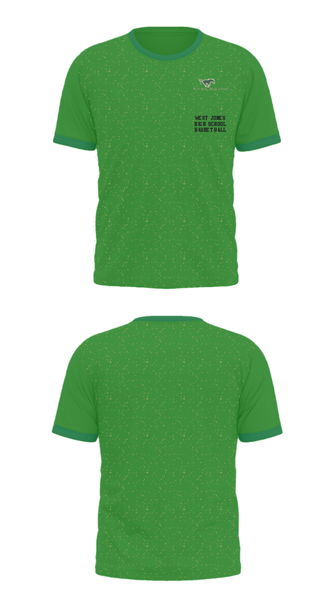 Short Sleeve Performance Shirt, West Jones High School Basketball, Women's Basketball, Teamtime, Team time, sublimation, custom sports apparel, team uniforms, spirit wear, spiritwear, sports uniforms, custom shirts, team store, custom team store, fundraiser sports, apparel fundraiser