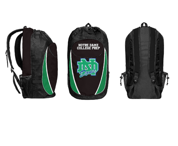 Gear Bag, Notre Dame College Prep, Spirit Store, Teamtime, Team time, sublimation, custom sports apparel, team uniforms, spirit wear, spiritwear, sports uniforms, custom shirts, team store, custom team store, fundraiser sports, apparel fundraiser