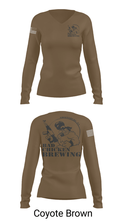 Bad Chicken Brewing 42843068 Women's Long Sleeve V-neck Shirt - 15