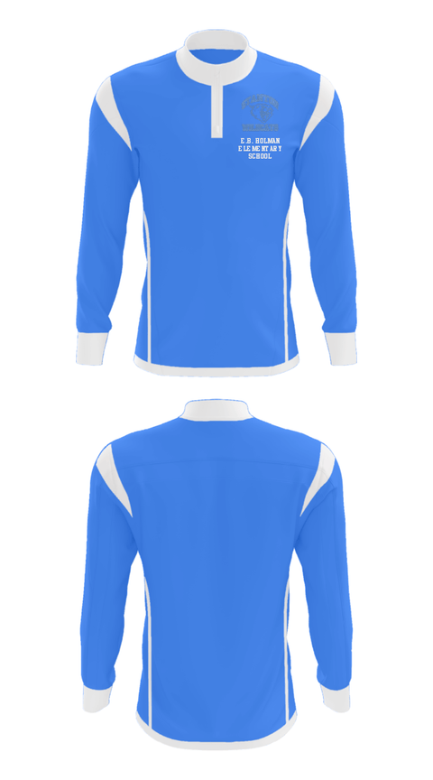 Quarter Zip Jacket, E.B. Holman Elementary School, Spirit Store, Teamtime, Team time, sublimation, custom sports apparel, team uniforms, spirit wear, spiritwear, sports uniforms, custom shirts, team store, custom team store, fundraiser sports, apparel fundraiser