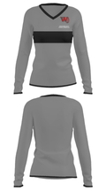 Weehawken High School Basketball 69663304 Women's Long Sleeve V-neck Shirt - 33