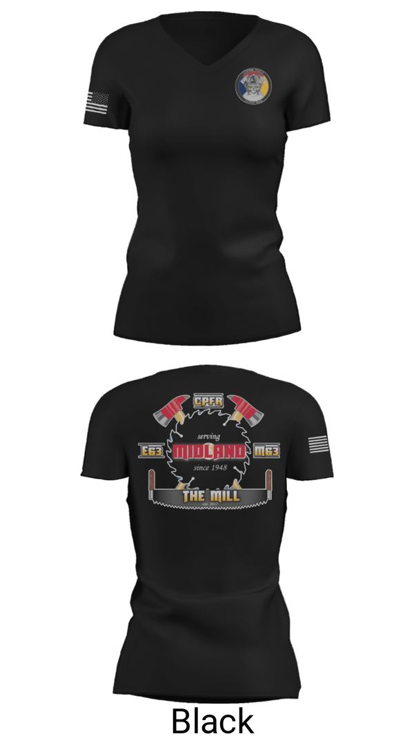 Women's Short Sleeve Vneck Shirt, Hazmat 63 C, Fire Department, Teamtime, Team time, sublimation, custom sports apparel, team uniforms, spirit wear, spiritwear, sports uniforms, custom shirts, team store, custom team store, fundraiser sports, apparel fundraiser