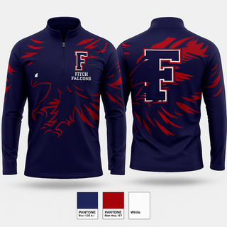 Quarter Zip Jacket, Fitch Falcons, Women's Soccer, Teamtime, Team time, sublimation, custom sports apparel, team uniforms, spirit wear, spiritwear, sports uniforms, custom shirts, team store, custom team store, fundraiser sports, apparel fundraiser