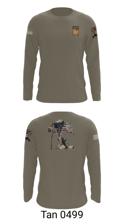 18th FA BDE Airborne 33985132 Long Sleeve Performance Shirt - 35