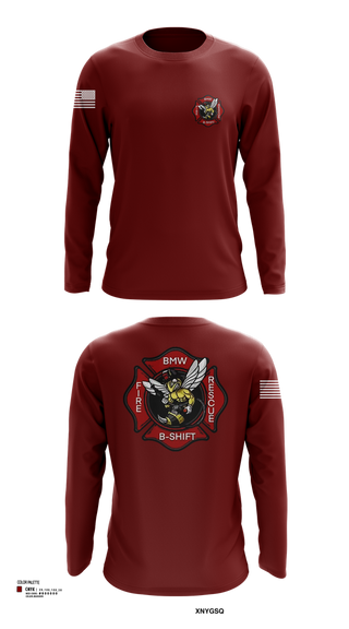 Long Sleeve Performance Shirt, B-Shift, Fire Department, Teamtime, Team time, sublimation, custom sports apparel, team uniforms, spirit wear, spiritwear, sports uniforms, custom shirts, team store, custom team store, fundraiser sports, apparel fundraiser