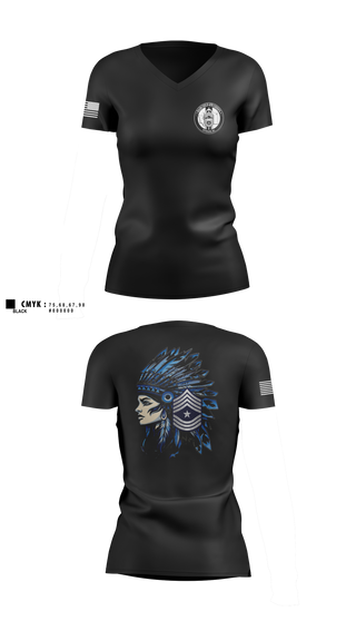 Womens Short Sleeve Vneck Shirt, Fairchild AFB Chiefs, Air Force, Teamtime, Team time, sublimation, custom sports apparel, team uniforms, spirit wear, spiritwear, sports uniforms, custom shirts, team store, custom team store, fundraiser sports, apparel fundraiser