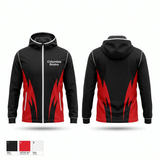 Windbreaker, Columbia Bruins, Cheer, Teamtime, Team time, sublimation, custom sports apparel, team uniforms, spirit wear, spiritwear, sports uniforms, custom shirts, team store, custom team store, fundraiser sports, apparel fundraiser