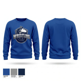 Crew Neck Sweatshirt, Huskies, Wrestling, Teamtime, Team time, sublimation, custom sports apparel, team uniforms, spirit wear, spiritwear, sports uniforms, custom shirts, team store, custom team store, fundraiser sports, apparel fundraiser