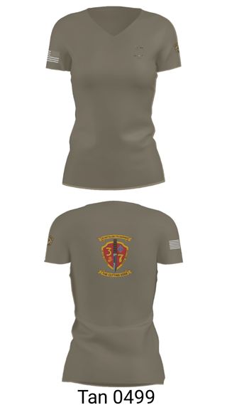 Women's Short Sleeve Vneck Shirt, 3rd. Battalion 7th. Marines, Marines, Teamtime, Team time, sublimation, custom sports apparel, team uniforms, spirit wear, spiritwear, sports uniforms, custom shirts, team store, custom team store, fundraiser sports, apparel fundraiser