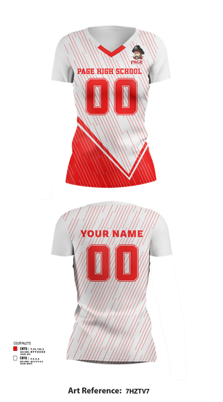 Womens Short Sleeve Vneck Shirt, Page High School Volleyball, Women's Volleyball, Teamtime, Team time, sublimation, custom sports apparel, team uniforms, spirit wear, spiritwear, sports uniforms, custom shirts, team store, custom team store, fundraiser sports, apparel fundraiser
