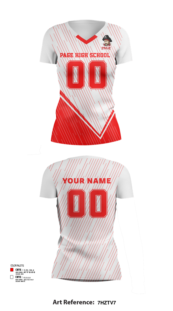Womens Short Sleeve Vneck Shirt, Page High School Volleyball, Women's Volleyball, Teamtime, Team time, sublimation, custom sports apparel, team uniforms, spirit wear, spiritwear, sports uniforms, custom shirts, team store, custom team store, fundraiser sports, apparel fundraiser