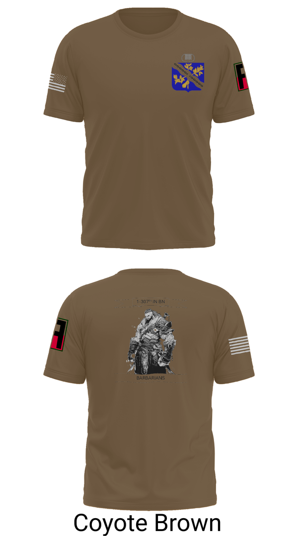 Old School Cotton Feel Shirt, 1-306th IN BN, , Teamtime, Team time, sublimation, custom sports apparel, team uniforms, spirit wear, spiritwear, sports uniforms, custom shirts, team store, custom team store, fundraiser sports, apparel fundraiser