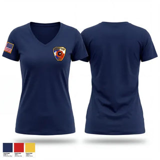 Womens Short Sleeve Vneck Shirt, Ata-Bexar County Line VFD, Fire Department, Teamtime, Team time, sublimation, custom sports apparel, team uniforms, spirit wear, spiritwear, sports uniforms, custom shirts, team store, custom team store, fundraiser sports, apparel fundraiser