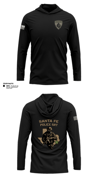 Long Sleeve Performance Shirt with hood, LMPD SRT, Police, Teamtime, Team time, sublimation, custom sports apparel, team uniforms, spirit wear, spiritwear, sports uniforms, custom shirts, team store, custom team store, fundraiser sports, apparel fundraiser
