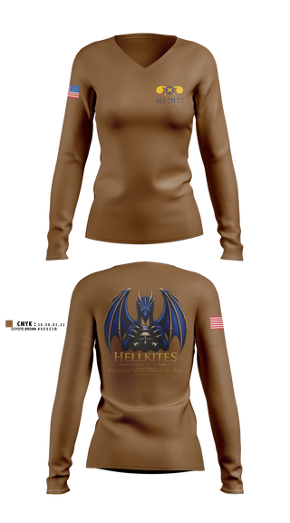 Womens Long Sleeve Vneck Shirt, 460 Chemical Company, National Guard, Teamtime, Team time, sublimation, custom sports apparel, team uniforms, spirit wear, spiritwear, sports uniforms, custom shirts, team store, custom team store, fundraiser sports, apparel fundraiser