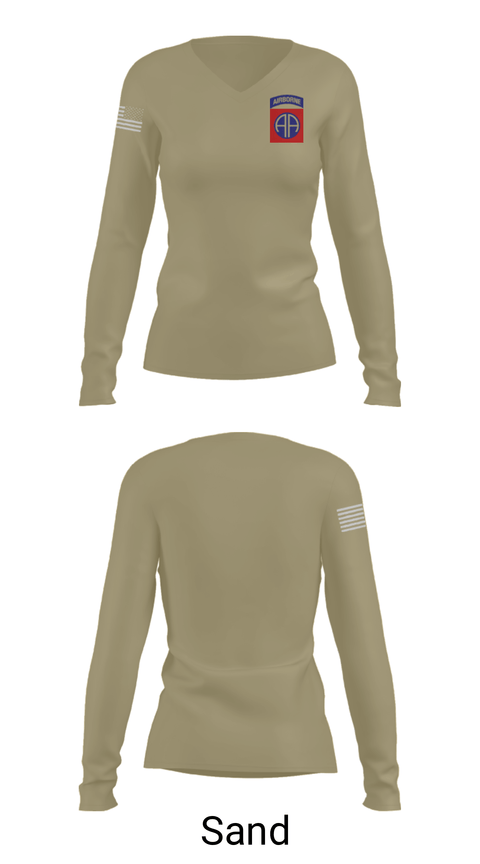 Women's Long Sleeve Vneck Shirt, , Army, Teamtime, Team time, sublimation, custom sports apparel, team uniforms, spirit wear, spiritwear, sports uniforms, custom shirts, team store, custom team store, fundraiser sports, apparel fundraiser