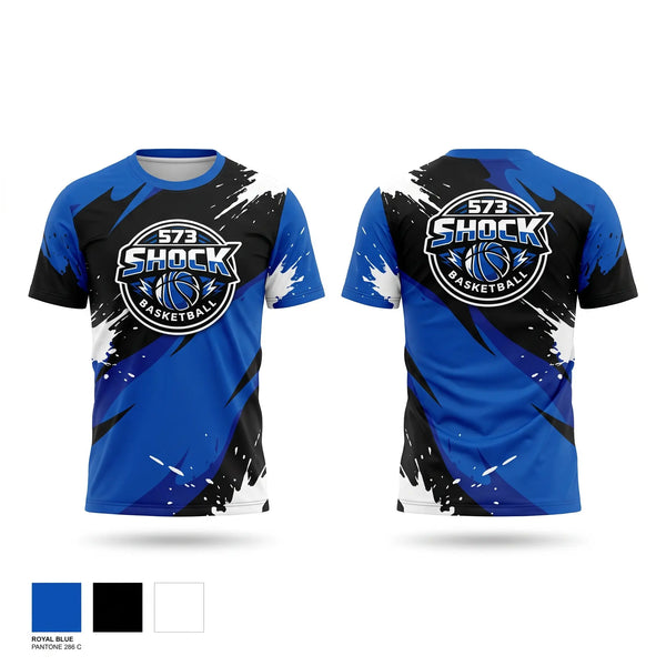 Short Sleeve Performance Shirt, 573 Shock, Men's Basketball, Teamtime, Team time, sublimation, custom sports apparel, team uniforms, spirit wear, spiritwear, sports uniforms, custom shirts, team store, custom team store, fundraiser sports, apparel fundraiser