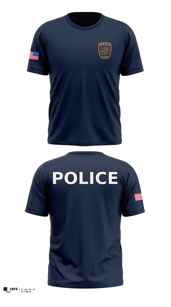 Old School Cotton Feel Shirt, Lake Quivira Police Department, Police, Teamtime, Team time, sublimation, custom sports apparel, team uniforms, spirit wear, spiritwear, sports uniforms, custom shirts, team store, custom team store, fundraiser sports, apparel fundraiser
