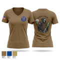 1/160th HHC MORTARS Women's Short Sleeve V-neck Shirt - 1
