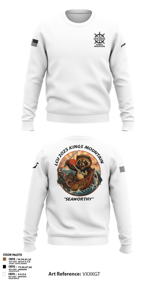 Crew Neck Sweatshirt, LCU 2025 KINGS MOUNTAIN, Army, Teamtime, Team time, sublimation, custom sports apparel, team uniforms, spirit wear, spiritwear, sports uniforms, custom shirts, team store, custom team store, fundraiser sports, apparel fundraiser