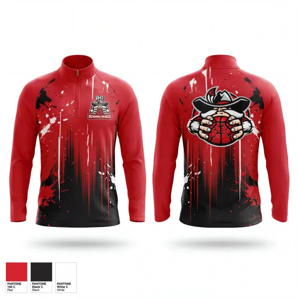 Quarter Zip Jacket, DCRR, Men's Basketball, Teamtime, Team time, sublimation, custom sports apparel, team uniforms, spirit wear, spiritwear, sports uniforms, custom shirts, team store, custom team store, fundraiser sports, apparel fundraiser