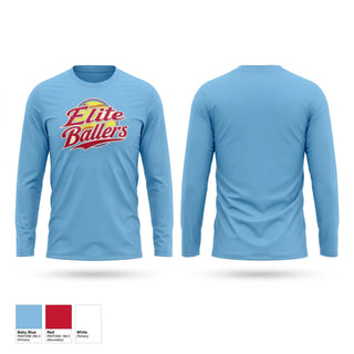 Long Sleeve Performance Shirt, Elite Ballers, Softball, Teamtime, Team time, sublimation, custom sports apparel, team uniforms, spirit wear, spiritwear, sports uniforms, custom shirts, team store, custom team store, fundraiser sports, apparel fundraiser