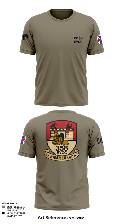 358 EVCC 70484950 (tan 499)  Short Sleeve Performance Shirt - 4