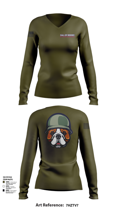 Indy Radio Platoon 10234991 Women's Long Sleeve V-neck Shirt - 103