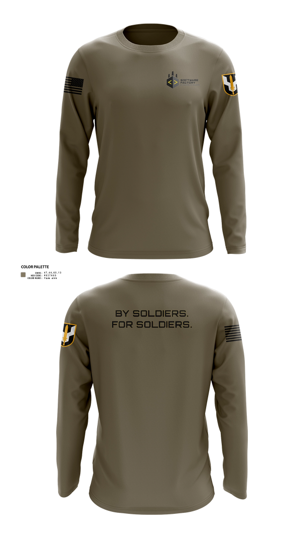 Long Sleeve Performance Shirt, Army Software Factory, Army, Teamtime, Team time, sublimation, custom sports apparel, team uniforms, spirit wear, spiritwear, sports uniforms, custom shirts, team store, custom team store, fundraiser sports, apparel fundraiser