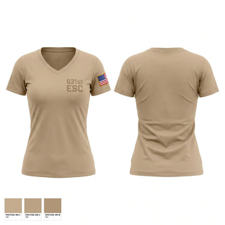 Womens Short Sleeve Vneck Shirt, 631st ESC, Army, Teamtime, Team time, sublimation, custom sports apparel, team uniforms, spirit wear, spiritwear, sports uniforms, custom shirts, team store, custom team store, fundraiser sports, apparel fundraiser