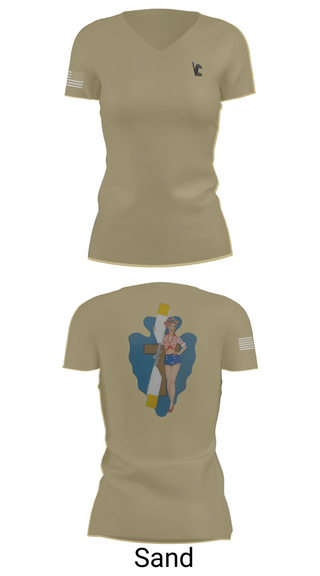 Womens Short Sleeve Vneck Shirt, B Co 1/114th Maintenance, Army, Teamtime, Team time, sublimation, custom sports apparel, team uniforms, spirit wear, spiritwear, sports uniforms, custom shirts, team store, custom team store, fundraiser sports, apparel fundraiser