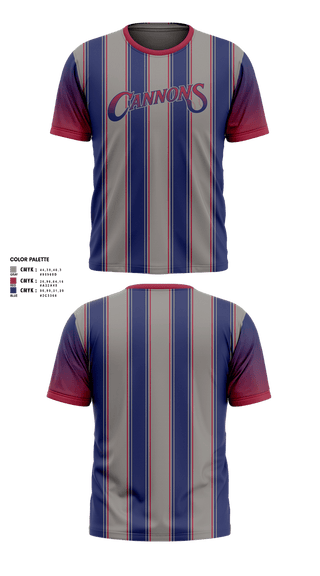 Short Sleeve Performance Shirt, CANNONS, Baseball, Teamtime, Team time, sublimation, custom sports apparel, team uniforms, spirit wear, spiritwear, sports uniforms, custom shirts, team store, custom team store, fundraiser sports, apparel fundraiser