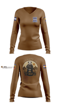 1-157th IN BN 45734111 Women's Long Sleeve V-neck Shirt - 2