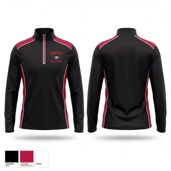 Quarter Zip Jacket, Geneva, Men's Lacrosse, Teamtime, Team time, sublimation, custom sports apparel, team uniforms, spirit wear, spiritwear, sports uniforms, custom shirts, team store, custom team store, fundraiser sports, apparel fundraiser