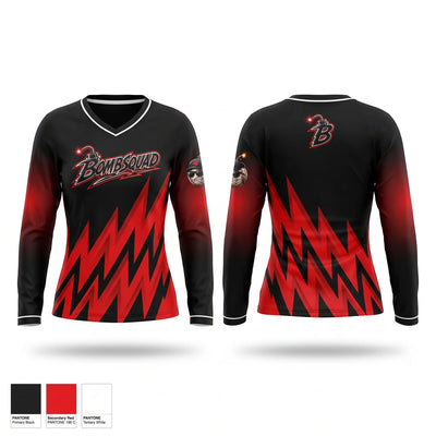 BombSquad Women's Long Sleeve V-neck Shirt - 1