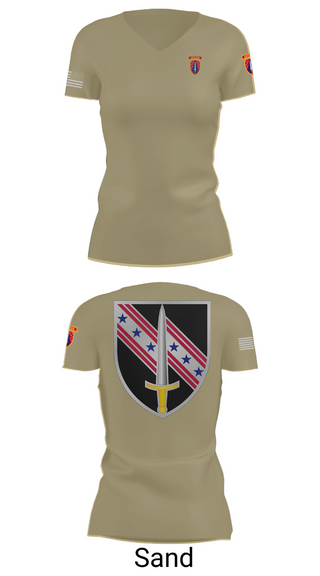Womens Short Sleeve Vneck Shirt, 6/54th SFAB, National Guard, Teamtime, Team time, sublimation, custom sports apparel, team uniforms, spirit wear, spiritwear, sports uniforms, custom shirts, team store, custom team store, fundraiser sports, apparel fundraiser
