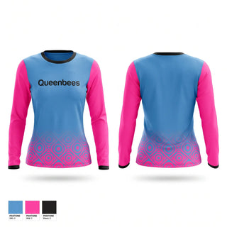 Long Sleeve Performance Shirt, Queenbees, Softball, Teamtime, Team time, sublimation, custom sports apparel, team uniforms, spirit wear, spiritwear, sports uniforms, custom shirts, team store, custom team store, fundraiser sports, apparel fundraiser