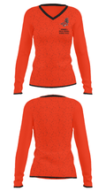 Bonanza High School Basketball 6067791 Women's Long Sleeve V-neck Shirt - 34