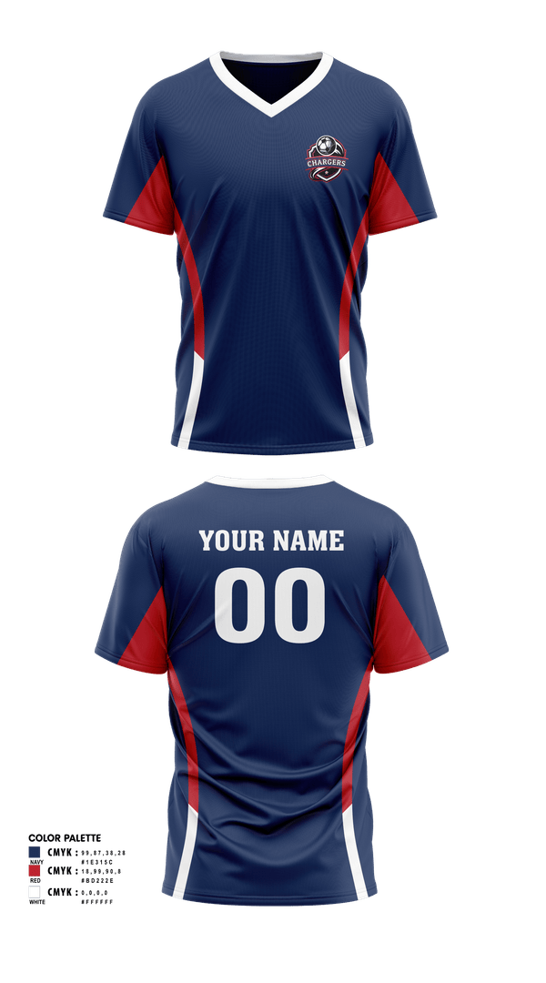 Mens Soccer Jersey, Chargers, Men's Soccer, Teamtime, Team time, sublimation, custom sports apparel, team uniforms, spirit wear, spiritwear, sports uniforms, custom shirts, team store, custom team store, fundraiser sports, apparel fundraiser