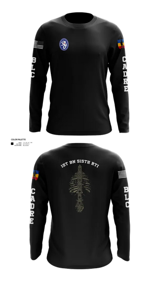 Long Sleeve Performance Shirt, 1st BN 515th RTI, Army, Teamtime, Team time, sublimation, custom sports apparel, team uniforms, spirit wear, spiritwear, sports uniforms, custom shirts, team store, custom team store, fundraiser sports, apparel fundraiser