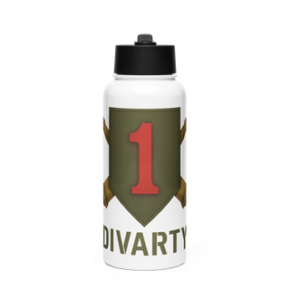 1ID DIVARTY 89089290 Stainless Steel Water Bottle with a Straw Lid