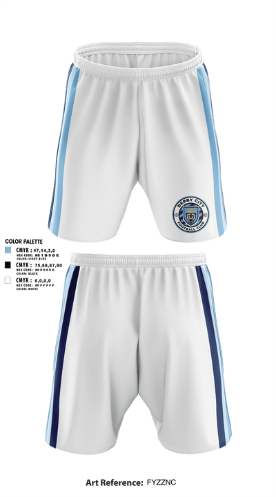Derby City FC 12420968 Mens Soccer Shorts - 22