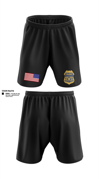 Athletic Shorts With Pockets, IRS-CI, Police, Teamtime, Team time, sublimation, custom sports apparel, team uniforms, spirit wear, spiritwear, sports uniforms, custom shirts, team store, custom team store, fundraiser sports, apparel fundraiser