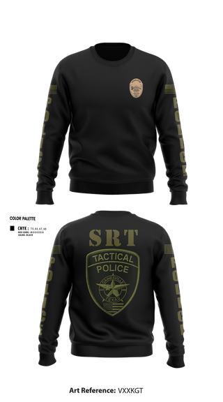 Crew Neck Sweatshirt, GAINESVILLE PD SRT, Police, Teamtime, Team time, sublimation, custom sports apparel, team uniforms, spirit wear, spiritwear, sports uniforms, custom shirts, team store, custom team store, fundraiser sports, apparel fundraiser