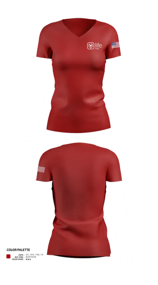 Womens Short Sleeve Vneck Shirt, Life Ride, EMS/EMT, Teamtime, Team time, sublimation, custom sports apparel, team uniforms, spirit wear, spiritwear, sports uniforms, custom shirts, team store, custom team store, fundraiser sports, apparel fundraiser